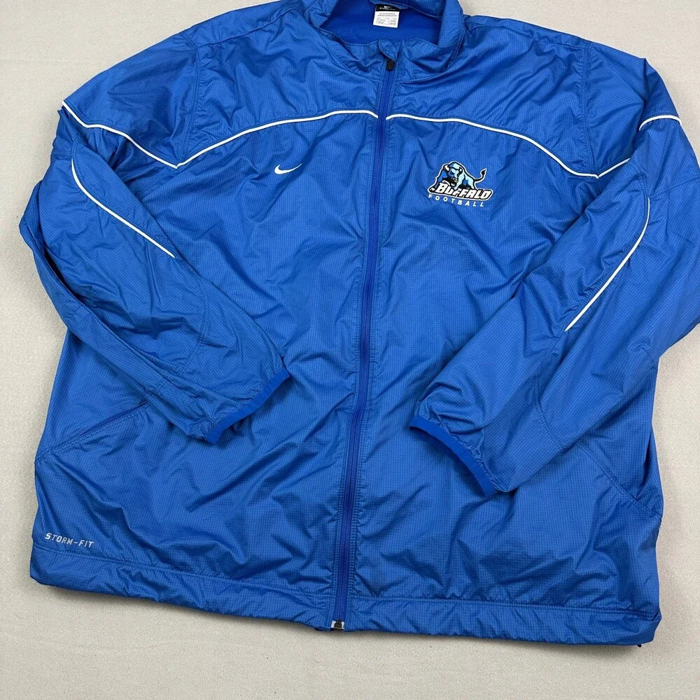 University at Buffalo Jacket Men 2XL Blue Nike Storm Fit Windbreaker NCAA XXL